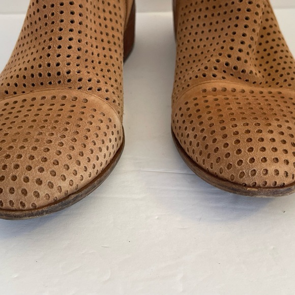 SAM EDELMAN WOMENS TAN PAMINA SUEDE LEATHER ANKLE BOOTIE SIZE  7.5 - Picture 7 of 9